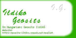 ildiko geosits business card